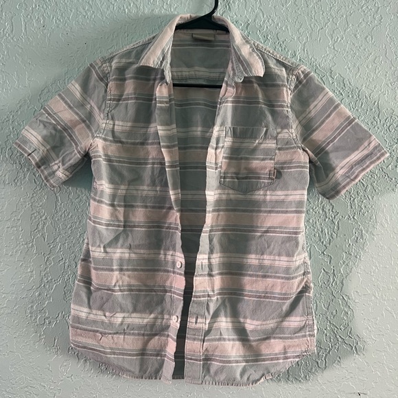 Vans Gray and Pink Striped Button Down Shirt - Picture 2 of 10